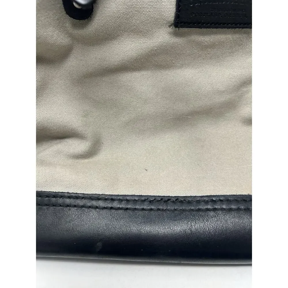 Schoolhouse Electric Tradesman Bag Weekender gray Canvas &‎ Leather USA Made